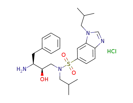 N-[(2R,3S)-3-amino-2-hydroxy-4-phenylbutyl]-N-(2-methylpropyl)[1-(2-methylpropyl)benzimidazol-6-yl]sulfonamide hydrochloride