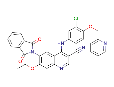 3-cyano-4-[3-chloro-4-(2-pyridinylmethoxy)]anilino-7-ethoxy-N-phthalimidylquinoline