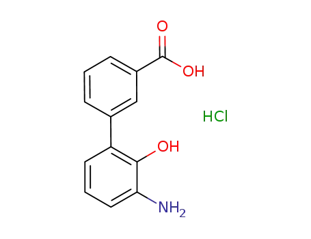 Molecular Structure of 376591-97-8 (3'-aMino-2'-hydroxy-[1,1'-biphenyl]-3-carboxylic acid hydrochloride)