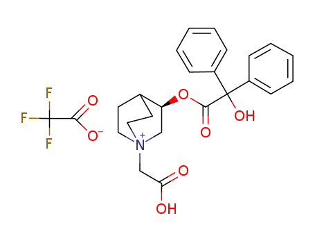 (R)-1-carboxymethyl-3-(2-hydroxy-2,2-diphenylacetoxy)-1-azoniabicyclo[2.2.2]octane trifluoroacetate