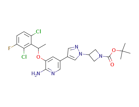tert-butyl 3-(4-(6-amino-5-(1-(2,6-dichloro-3-fluorophenyl)ethoxy)pyridin-3-yl)-1H-pyrazol-1-yl)azetidine-1-carboxylate