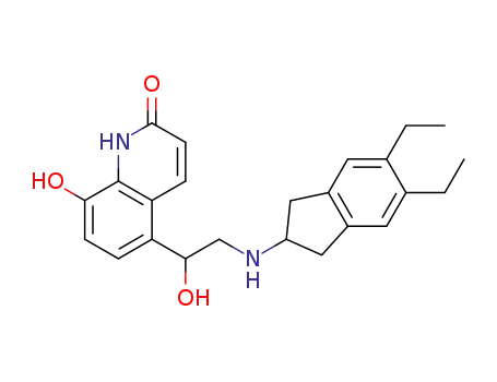5-{2-[(5,6-diethyl-2,3-dihydro-1H-inden-2-yl)amino]-1-hydroxyethyl}-8-hydroxy-1H-quinolin-2-one