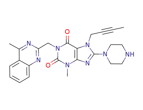 7-(but-2-yn-1-yl)-3-methyl-1-((4-methylquinazolin-2-yl)methyl)-8-(piperazin-1-yl)-1H-purine-2,6(3H,7H)-dione