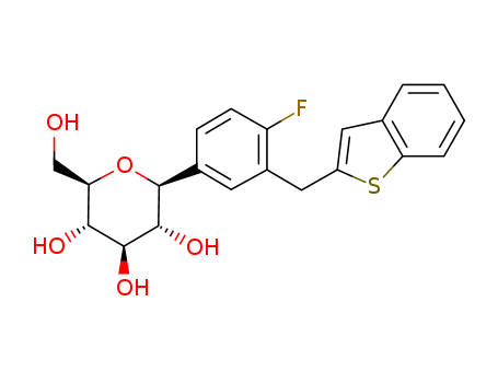 761423-87-4,(1S)-1,5-Anhydro-1-C-[3-[(1-benzothiophen-2-yl)methyl]-4-fluorophenyl]-D-glucitol,(1S)-1,5-Anhydro-1-C-[3-[(1-benzothiophen-2-yl)methyl]-4-fluorophenyl]-D-glucitol;Ipragliflozin;ASP-1941/D-Glucitol, 1,5-anhydro-1-C-[3-(benzo[b]thien-2-ylMethyl)-4-fluorophenyl]-, (1S)-;IpragliflozinL-Proline;Ipragliflozin-d3;Ipragliflozin (ASP1941);Ipragliflozin, >=98%