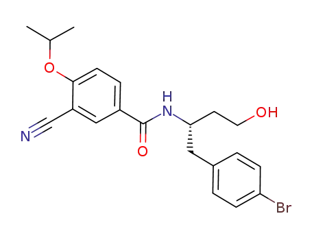 N-{(1S)-1-[(4-bromophenyl)methyl]-3-hydroxypropyl}-3-cyano-4-[(1-methylethyl)oxy]benzamide