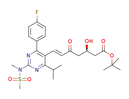(+)-(3R)-7-[4-(4-fluorophenyl)-6-isopropyl-2-(N-methyl-N-methylsulfonylamino)pyrimidin-5-yl]-3-hydroxy-5-oxo-(6E)-heptenoic acid tert-butyl ester