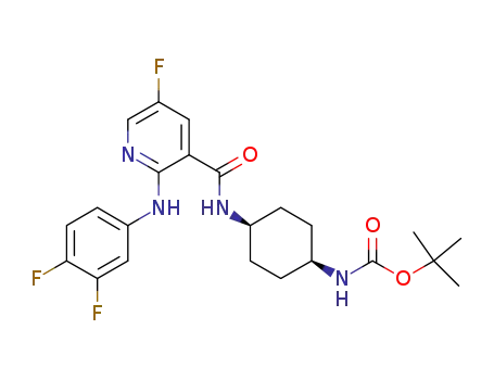 tert-butyl {cis-4-[({2-[(3,4-difluorophenyl)amino]-5-fluoropyridin-3-yl}carbonyl)amino]cyclohexyl}carbamate