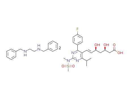 (3R,5S,6E)-7-[4-(4-fluorophenyl)-6-(1-methylethyl)]-2-[methyl(methylsulfonyl)amino-5-pyrimidinyl]-3,5-dihydroxy-6-heptenoic acid N,N'-dibenzylethylenediamine