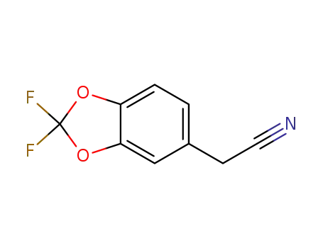 Molecular Structure of 68119-31-3 (2-(2,2-difluorobenzo[d][1,3]dioxol-5-yl)acetonitrile)