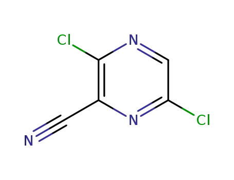 Molecular Structure of 356783-16-9 (3,6-Dichloropyrazine-2-carbonitrile)