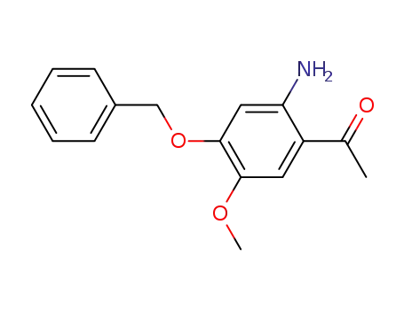 Molecular Structure of 75665-73-5 (1-[2-Amino-5-methoxy-4-(phenylmethoxy)phenyl]ethanone)