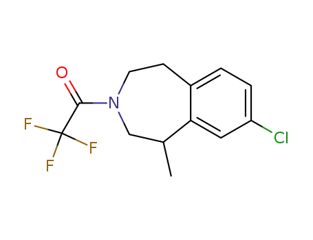 Molecular Structure of 616202-51-8 (1H-3-Benzazepine,
8-chloro-2,3,4,5-tetrahydro-1-methyl-3-(trifluoroacetyl)-)