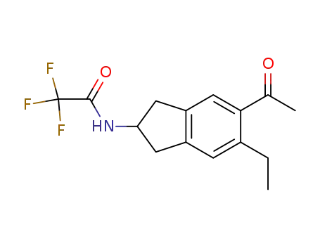 Molecular Structure of 601487-89-2 (Acetamide,
N-(5-acetyl-6-ethyl-2,3-dihydro-1H-inden-2-yl)-2,2,2-trifluoro-)