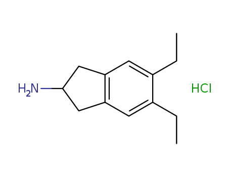 312753-53-0,5,6-Diethyl-2,3-dihydro-1H-inden-2-amine hydrochloride,5,6-diethylindan-2-ylamine hydrochloride;5,6-diethylindan-1-one;diethylindanolamine hydrochloride;2-amino-5,6-diethylindane hydrochloride;5,6-Diethyl-2,3-dihydro-1H-inden-2-aminehydrochloride;2-amino-5,6-diethylindan hydrochloride;