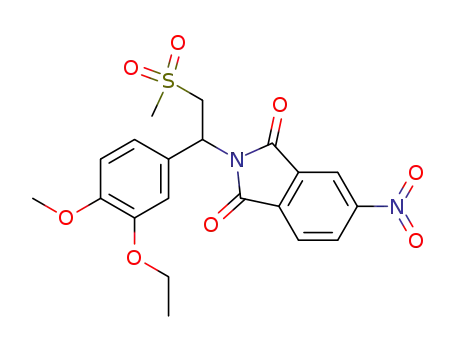 2-[1-(3-ethoxy-4-methoxyphenyl)-2-methyl-sulfonylethyl]-5-nitro-isoindoline-1,3-dione