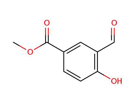 Molecular Structure of 24589-99-9 (METHYL 3-FORMYL-4-HYDROXYBENZOATE)