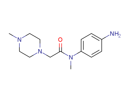 262368-30-9,N-(4-aminophenyl)-N-methyl-2-(4-methylpiperazin-1-yl)acetamide,N-(4-Aminophenyl)-N,4-dimethyl-1-piperazineacetamide; N-(4-Amino-phenyl)-N-methyl-2-(4-methyl-piperazin-1-yl)-acetamide; N-(4-Aminophenyl)-N,4-dimethyl-1-piperazine acetamide