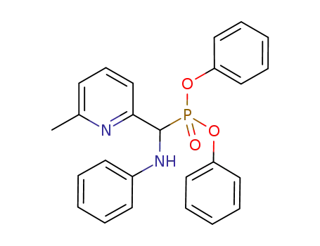 Molecular Structure of 614750-85-5 (Phosphonic acid, P-[(6-Methyl-2-pyridinyl)(phenylaMino)Methyl]-, diphenyl ester)