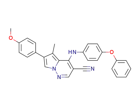 6-(4-Methoxy-phenyl)-5-methyl-4-(4-phenoxy-phenylamino)-pyrrolo[1,2-b]pyridazine-3-carbonitrile