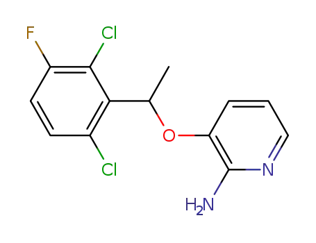 Molecular Structure of 756520-67-9 (3-(1-(2,6-dichloro-3-fluorophenyl)ethoxy)pyridin-2-amine)