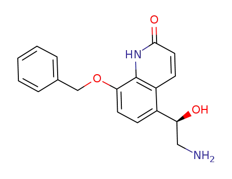 5-(R)-(2-amino-1-hydroxy-ethyl)-8-phenylmethoxy-(1H)-quinolin-2-one