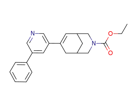 Molecular Structure of 850991-87-6 (3-Azabicyclo[3.3.1]non-6-ene-3-carboxylic acid,
7-(5-phenyl-3-pyridinyl)-, ethyl ester)