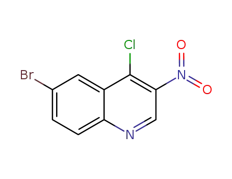 Molecular Structure of 723281-72-9 (6-BROMO-4-CHLORO-3-NITROQUINOLINE)