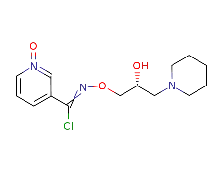 Molecular Structure of 289893-25-0 ((2R)-1-[[chloro-(1-oxidopyridin-5-yl)methylidene]amino]oxy-3-(1-piperidyl)propan-2-ol)