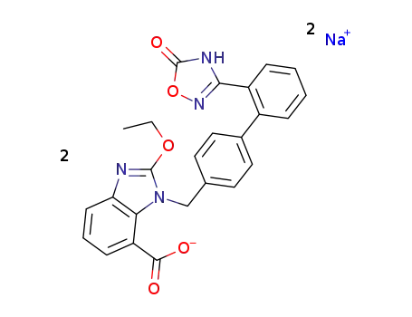 disodium 2-ethoxy-1-{[2'-(5-oxo-4,5-dihydro-1,2,4-oxadiazol-3-yl)biphenyl-4-yl]methyl}-1H-benzimidazole-7-carboxylate