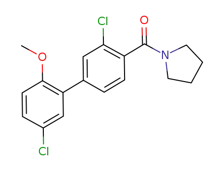 1-[(3,5'-dichloro-2'-methoxy-[1,1'-biphenyl]-4-yl)carbonyl]-pyrrolidine