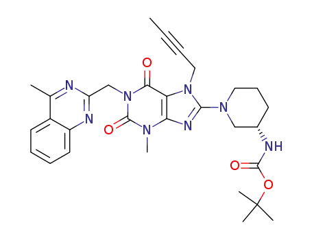 1-[(4-methyl-quinazolin-2-yl)methyl]-3-methyl-7-(2-butyn-1-yl)-8-(3-(S)-tert-butoxycarbonylaminopiperidin-1-yl)xanthine