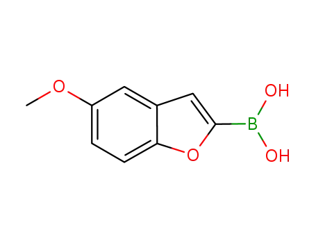 Molecular Structure of 551001-79-7 (5-methoxybenzofuran-2-ylboronic acid)
