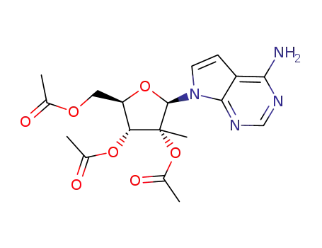 acetic acid (2R,3R,4R,5R)-4-acetoxy-5-acetoxymethyl-2-(4-amino-pyrrolo[2,3-d]pyrimidin-7-yl)-3-methyl-tetrahydro-furan-3-yl ester