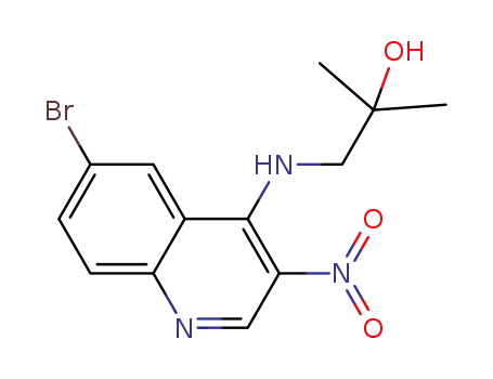 1-[(6-bromo-3-nitroquinolin-4-yl)amino]-2-methylpropan-2-ol