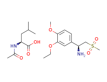 (S)-1-(3-ethoxy-4-methoxyphenyl)-2-(methylsulfonyl)ethylamine n-acetyl-l-leucine salt