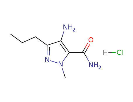 4-amino-1-methyl-3-propyl-1H-pyrazole-5-carboxamide hydrochloride (1:1)