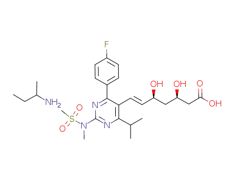 (E)-7-{4-(4-fluorophenyl)-6-isopropyl-2-[methyl(methylsulfonyl)amino]-pyrimidin-5-yl}-(3R,5S)-3,5-dihydroxy-hept-6-enoic acid sec-butylammonium salt