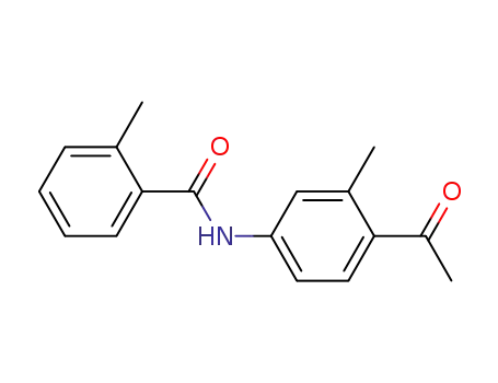 Molecular Structure of 928151-34-2 (Benzamide, N-(4-acetyl-3-methylphenyl)-2-methyl-)