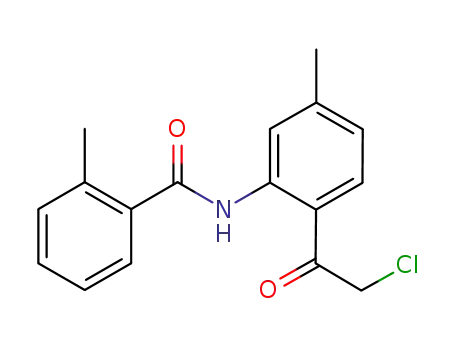 Molecular Structure of 928151-36-4 (Benzamide,  N-[2-(2-chloroacetyl)-5-methylphenyl]-2-methyl-)