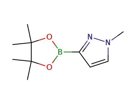 Molecular Structure of 1020174-04-2 (1-Methyl-3-(4,4,5,5-tetraMethyl-1,3,2-dioxaborolan-2-yl)-1H-pyrazole)