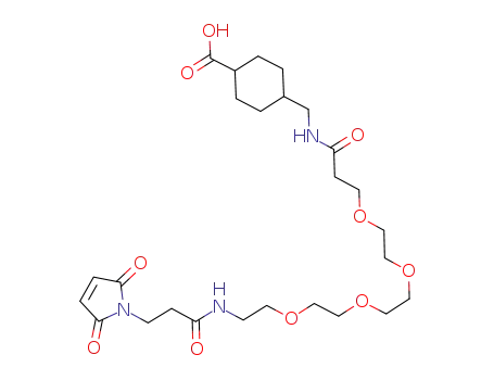 4-[(N-maleimidoethyl)carboxamidoethyl(Peg)4carboxamidomethyl]cyclohexanecarboxylic acid