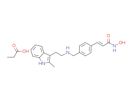 N-hydroxy-3-[4-[[[2-(2-methyl-1H-indol-3-yl)ethyl]amino]methyl]phenyl]-2E-2-propenamide propionate
