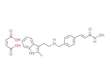 N-hydroxy-3-[4-[[[2-(2-methyl-1H-indol-3-yl)ethyl]amino]methyl]phenyl]-2E-2-propenamide maleate