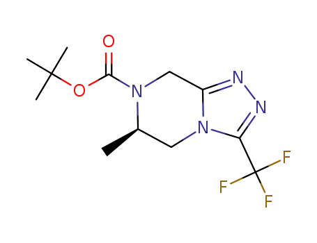 tert-butyl (6R)-6-methyl-3-(trifluoromethyl)-5,6-dihydro-1,2,4-triazolo[4,3-a]pyrazine-7(8H)-carboxylate