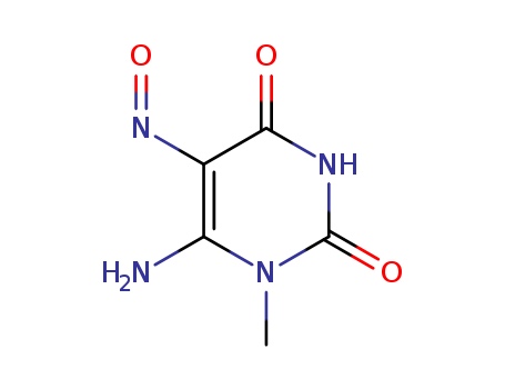 6972-78-7,6-AMINO-1-METHYL-5-NITROSOURACIL,Uracil,6-amino-1-methyl-5-nitroso- (7CI);3-Methyl-4-amino-5-nitrosouracil;6-Amino-1-methyl-5-nitroso-2,4(1H,3H)-pyrimidinedione;6-Amino-1-methyl-5-nitrosopyrimidine-2,4-dione;6-Amino-1-methyl-5-nitrosouracil;NSC 62582;