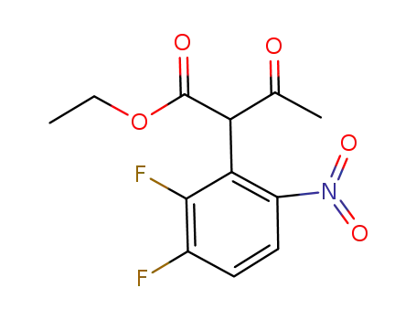 Molecular Structure of 1022112-32-8 (ethyl 2-(2,3-difluoro-6-nitrophenyl)-3-oxobutanoate)