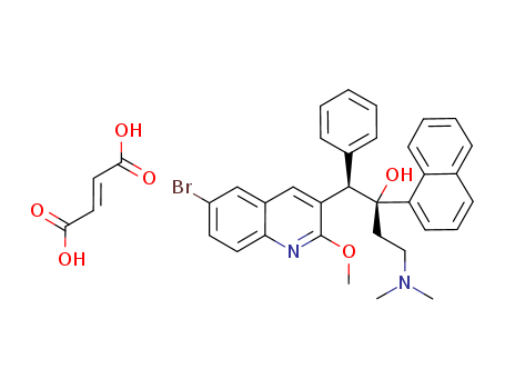 845533-86-0,Bedaquiline (fuMarate),Bedaquiline (fuMarate);R 403323;(1R,2S)-1-(6-broMo-2-Methoxyquinolin-3-yl)-4-(diMethylaMino)-2-naphthalen-1-yl-1-phenylbutan-2-ol,(E)-but-2-enedioic acid;(1R,2S)-1-(6-bromo-2-methoxyquinolin-3-yl)-4-(dimethylamino)-2-(naphthalen-1-yl)-1-phenylbutan-2-ol fumarate