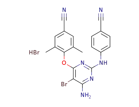 4-[[4-amino-5-bromo-6-(4-cyano-2,6-dimethylphenyloxy)-2-pyrimidinyl]amino]benzonitrile hydrobromide
