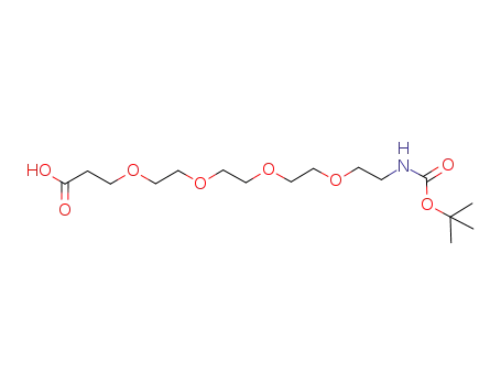 Molecular Structure of 756525-91-4 (BOC-15-AMINO-4,7,10,13-TETRAOXAPENTADECANOIC ACID)