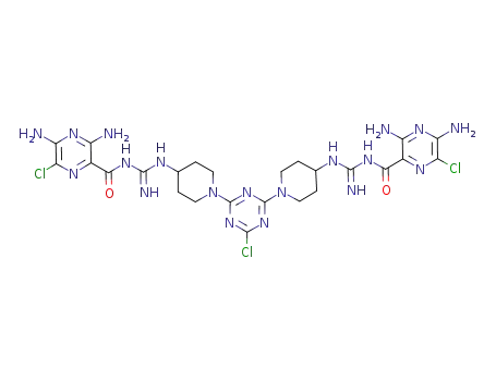 N,N'-(1,1'-(6-chloro-1,3,5-triazine-2,4-diyl)bis(piperidine-4,1-diyl))bis(azanediyl)bis(iminomethylene)bis(3,5-diamino-6-chloropyrazine-2-carboxamide)